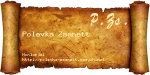 Polevka Zsanett névjegykártya